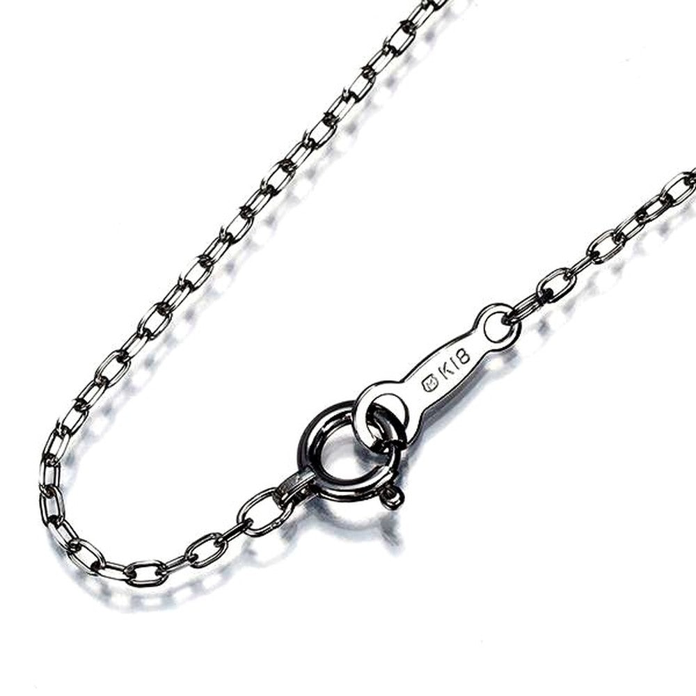 Mikimoto white gold Cut Azuki chain necklace 40cm length 1.2mm width 1.8g weight