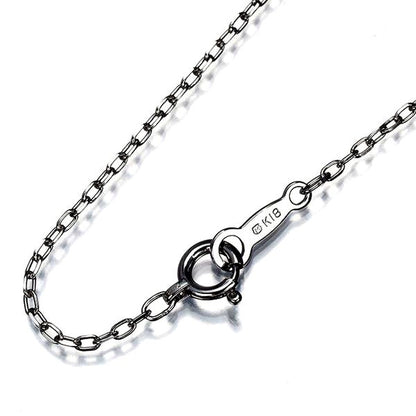 Mikimoto white gold Cut Azuki chain necklace 40cm length 1.2mm width 1.8g weight