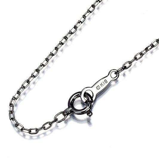 Mikimoto white gold Cut Azuki chain necklace 40cm length 1.2mm width 1.8g weight