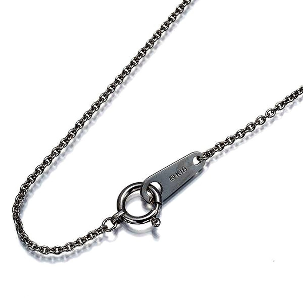 Mikimoto Azuki chain necklace 40cm in 18 karat white gold with 1.2mm width and 3.8mm clasp