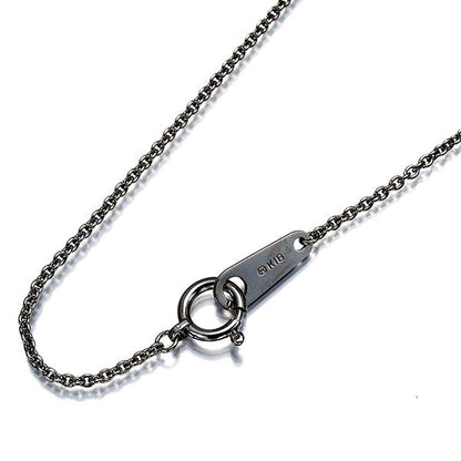 Mikimoto Azuki chain necklace 40cm in 18 karat white gold with 1.2mm width and 3.8mm clasp