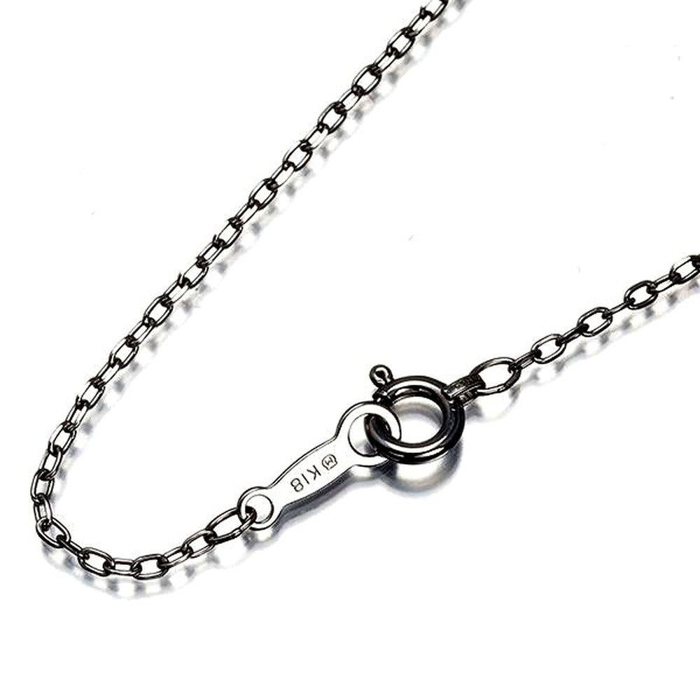 Mikimoto white gold K18WG chain necklace cut Azuki style 39cm model 193713