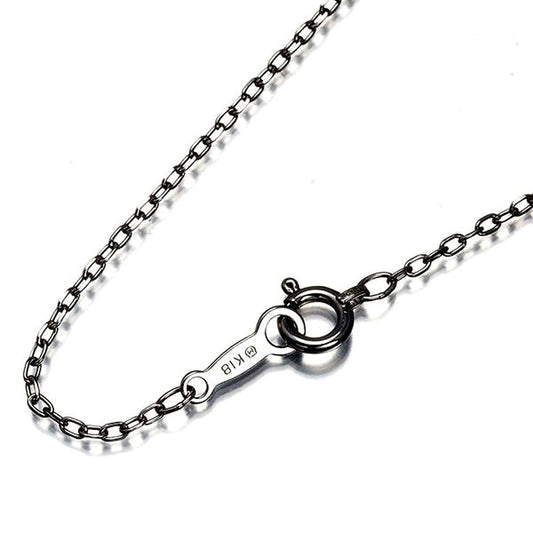 Mikimoto white gold K18WG chain necklace cut Azuki style 39cm model 193713