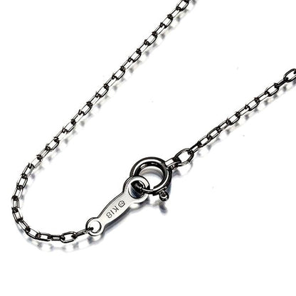 Mikimoto Cut Azuki chain necklace in 18K white gold, 37cm length, 1.1mm width, lightweight 1.7g