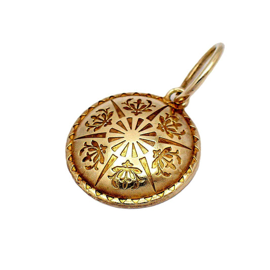 Agete pendant top made of silver gold GP with loop, measuring 1.9x2.9x0.3 cm, lightweight and elegant