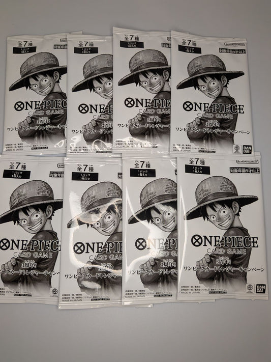 One Piece One Piece Card Game 3rd Anniversary Treasure Campaign Unopened 8 Packs — Japanese