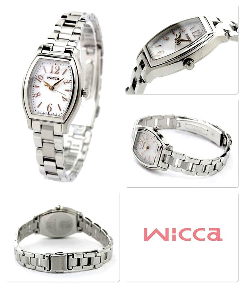 Citizen KH8-713-11 ladies wristwatch with white dial and silver stainless steel band