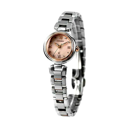 Citizen xC Mizukore Eco-Drive watch EW5574-51W with pink dial and silver stainless steel band
