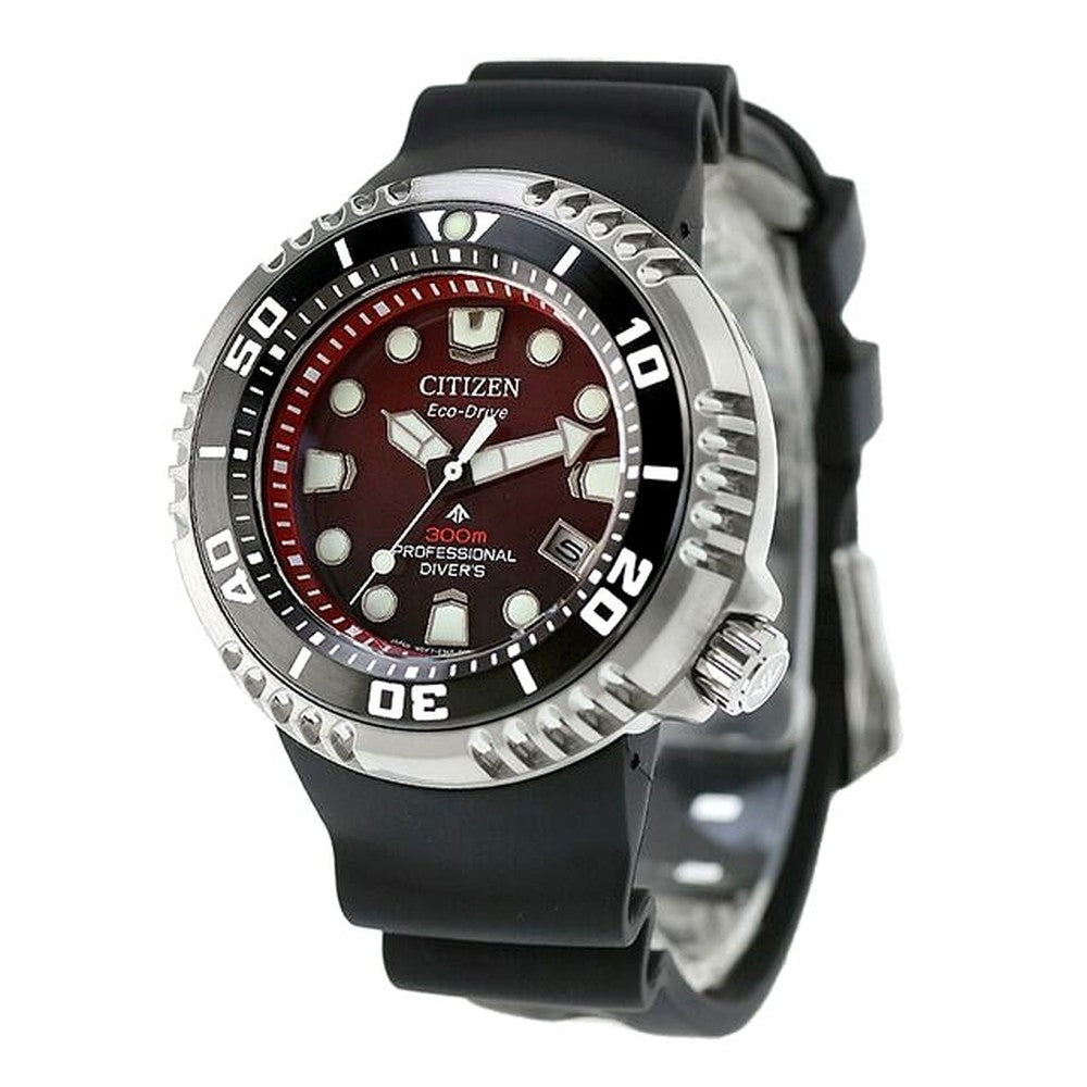 Citizen Promaster Marine Series Professional Diver 300m watch BN1024-01Z with red gradient dial and black band