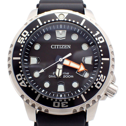 Citizen Promaster Marine BN0156-05E black dial men's watch with stainless steel case and genuine uretan band