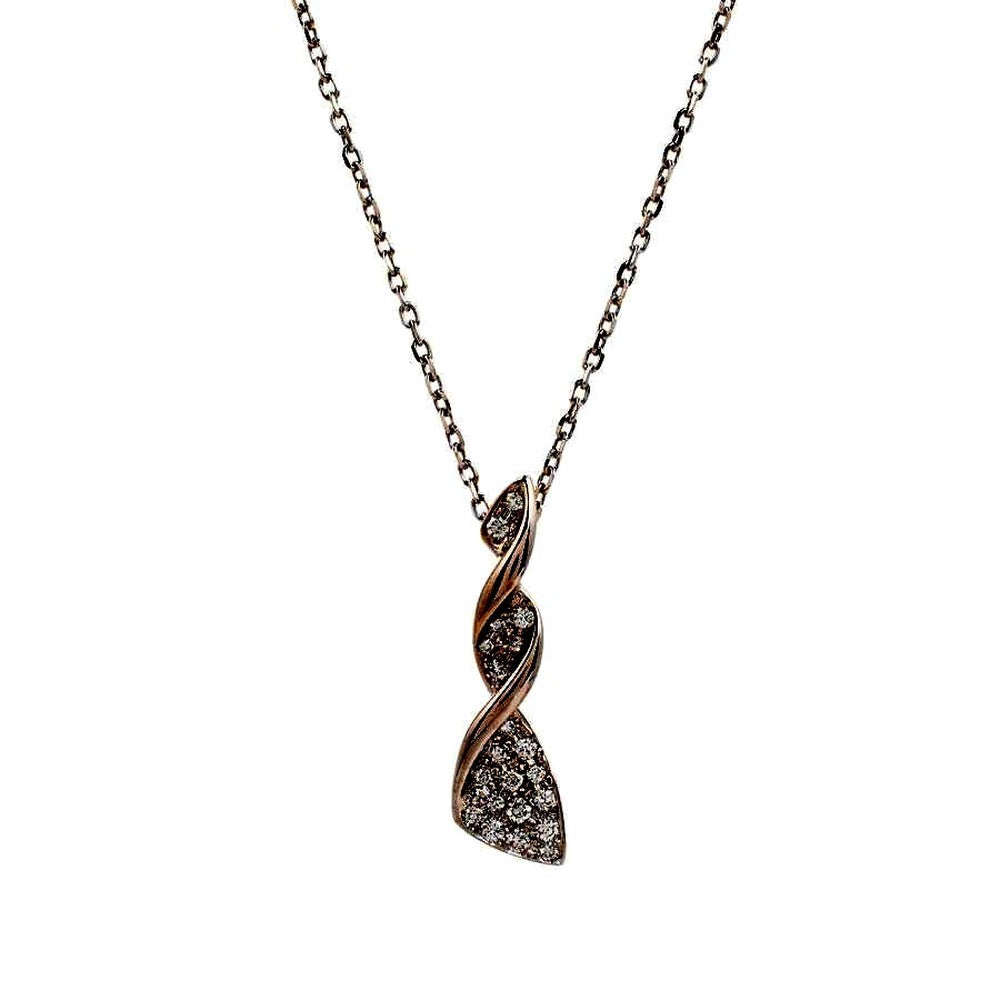 Mikimoto diamond necklace with 0.28 ct diamonds on 44 cm white gold chain