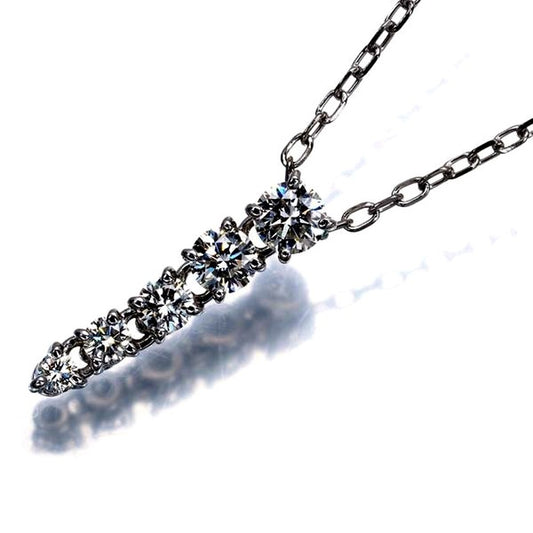 Mikimoto 0.37ct diamond necklace in 18K white gold with 38 to 42cm chain length