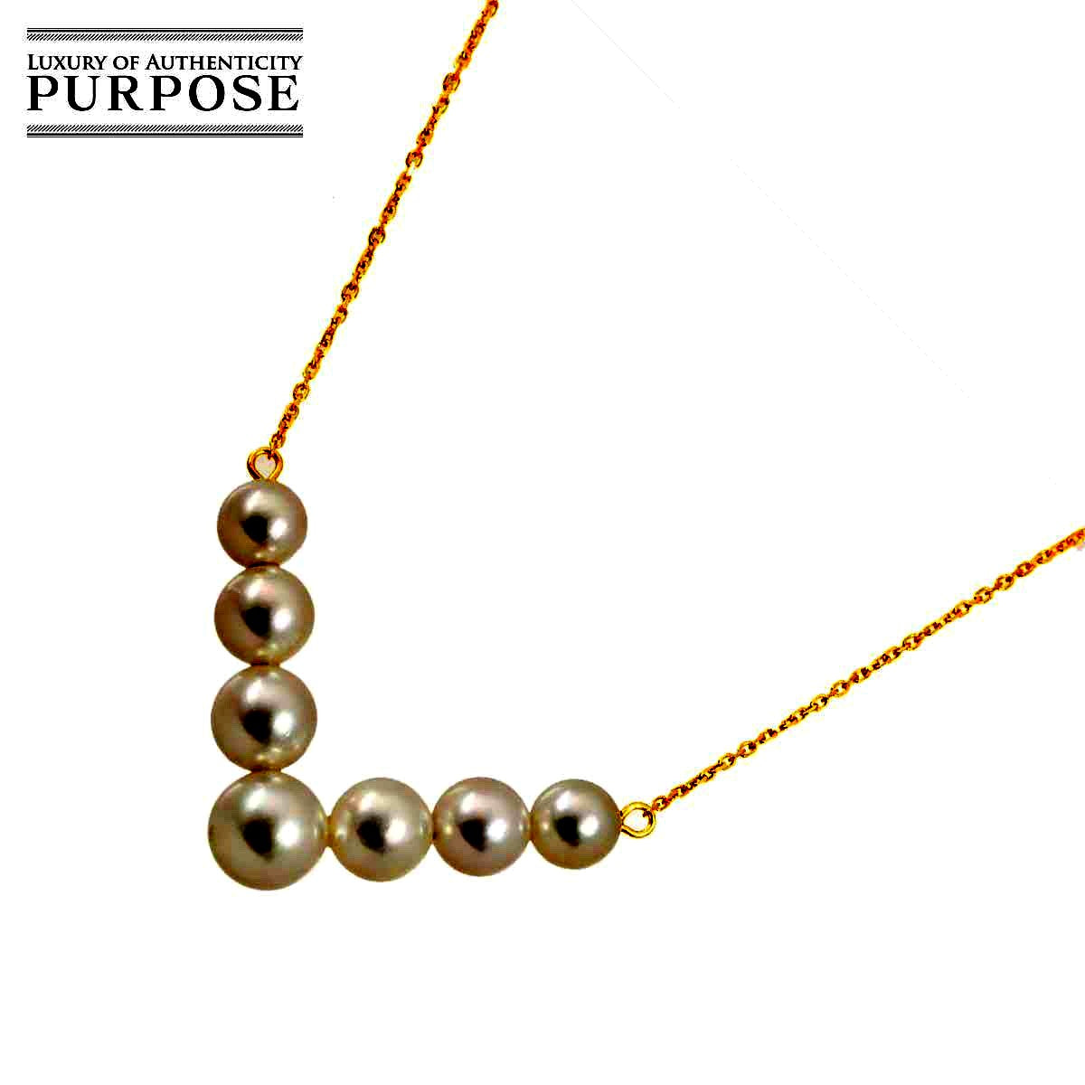 Akoya Pearl Necklace 90333548 in 18k yellow gold with 6.4-5.0 mm pearls and adjustable 42.5 cm length