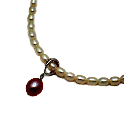 MIKIMOTO PERLITA Necklace made of Silver 925 with a pearl pendant, 41 cm length, elegant design