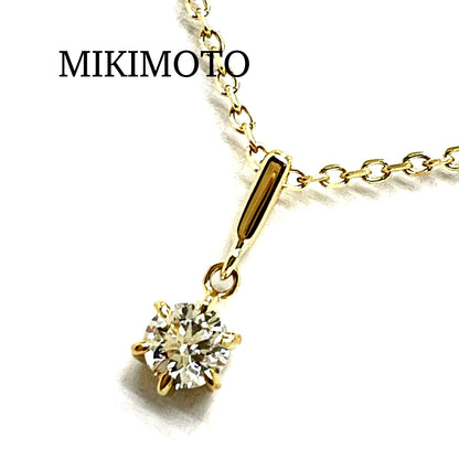 MIKIMOTO diamond necklace in 18K yellow gold with 0.23 ct diamonds and 40 cm chain