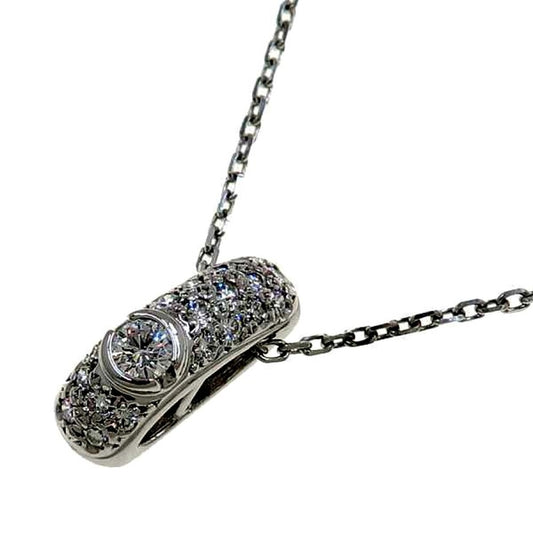 A grade used Mikimoto diamond necklace in white gold with 0.24 ct diamonds, length 38 cm or 42 cm