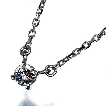 Tasaki platinum necklace with 0.28ct diamond pendant, 38cm chain, model #192224
