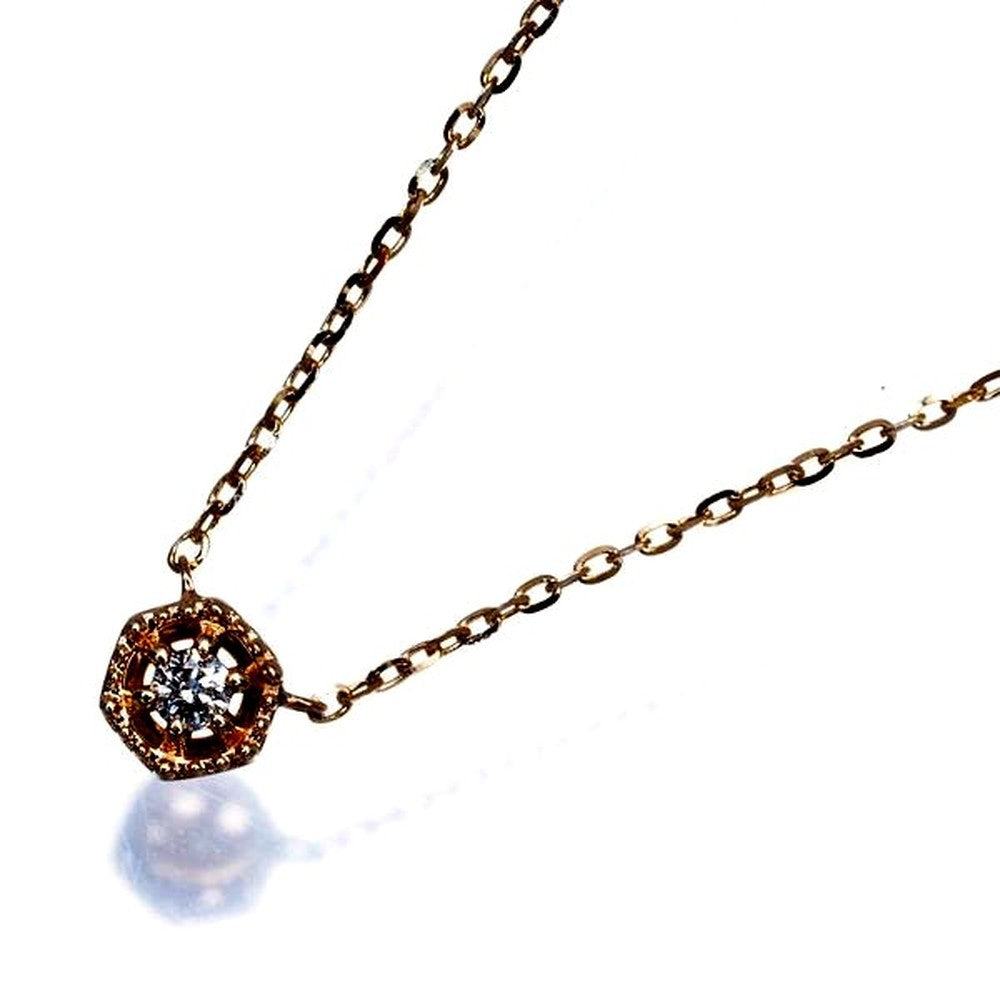 Agate necklace with 0.02ct diamond set in 10K yellow gold on a 36/40cm chain