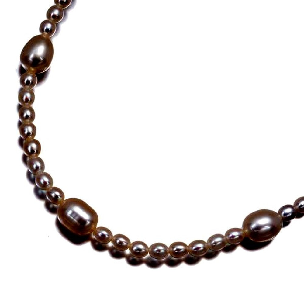 Mikimoto baby pearl necklace in 18k yellow gold featuring pearls sized 3.5-7.2mm on a 40cm chain