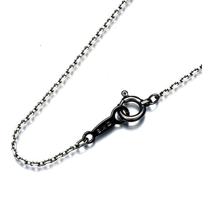 Mikimoto 18k white gold Cut Azuki chain necklace 40cm with clasp and fine 1.0mm width