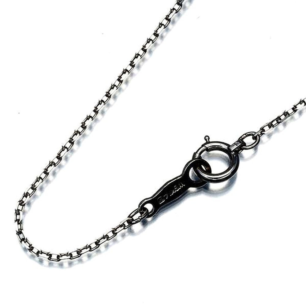 Mikimoto 40cm Cut Azuki chain necklace in 14 karat white gold weighing 1.7 grams
