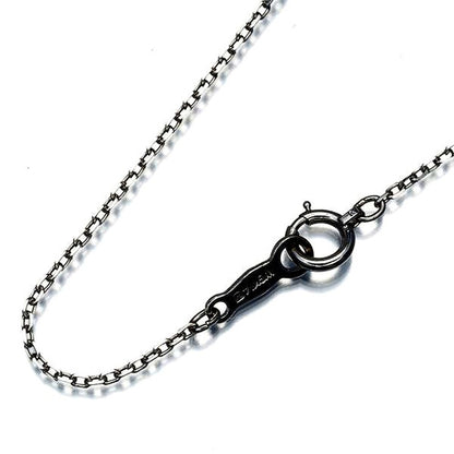 Mikimoto 40cm Cut Azuki chain necklace in 14 karat white gold weighing 1.7 grams