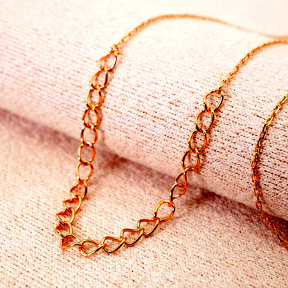Agete K10 Chain Necklace model 24-4360 made of gold, displayed on a white background