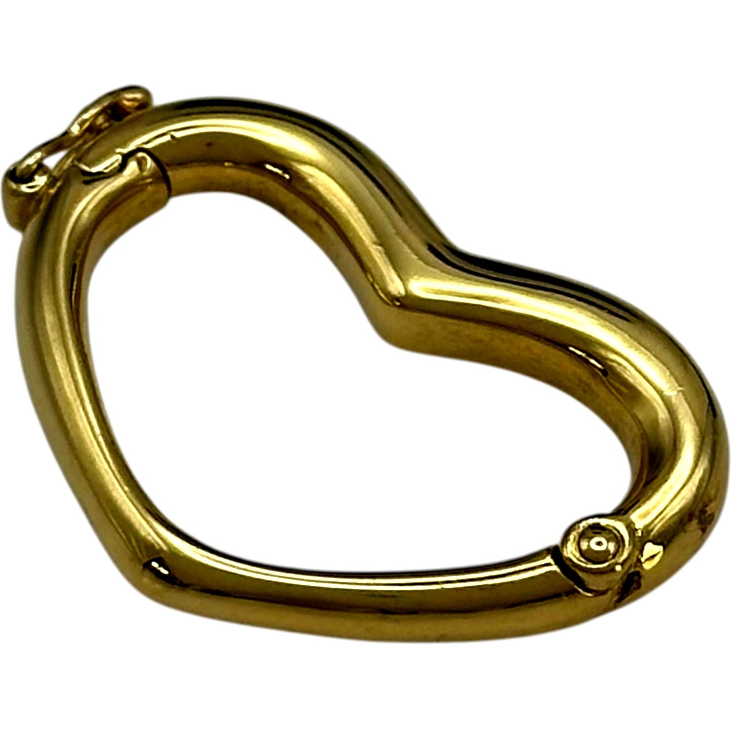 Mikimoto Heart Top Gold 750 jewelry piece for ladies sized 17.8 mm by 28 mm weighing 4.7 grams