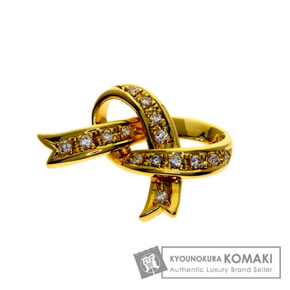 MIKIMOTO ribbon diamond pendant top in 18K yellow gold for women, 0.13ct diamonds, size 14.1x19x5.2mm
