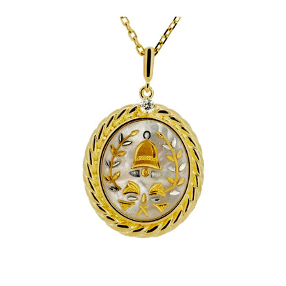 Mikimoto Pikway diamond necklace 0.04ct in 18K yellow gold with adjustable chain