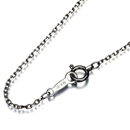 Mikimoto Cut Azuki Chain Necklace 39cm length in white gold with 1.0mm width and clasp detail
