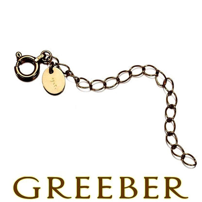 Agete 5cm yellow gold chain necklace adjuster in K10YG with 2.4mm width and 0.3g weight