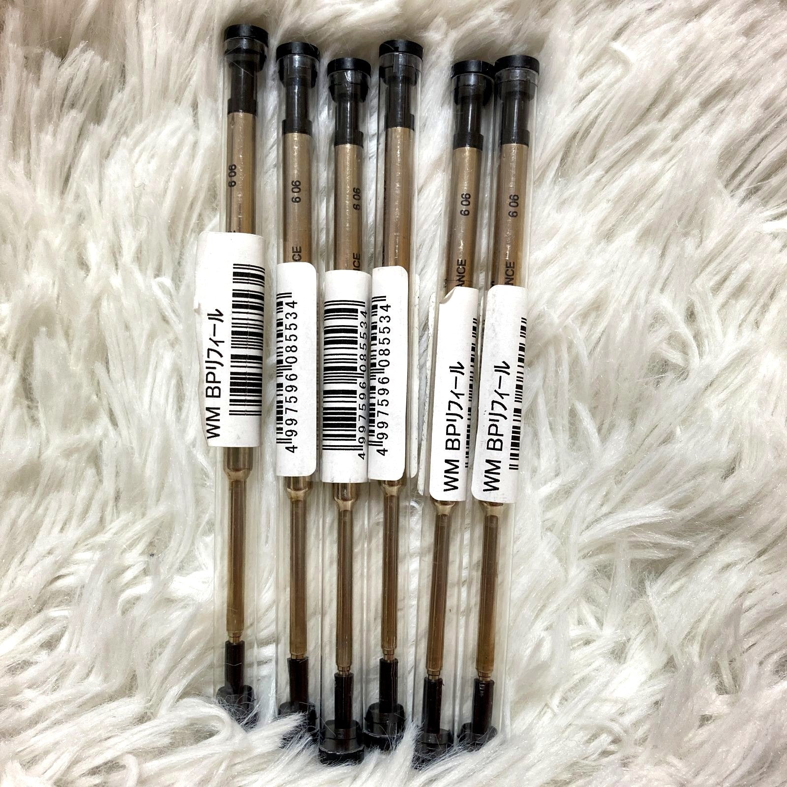 Set of 6 Waterman ballpoint pen refills in blue ink for standard ballpoint pens