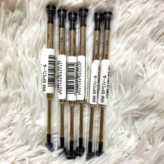 Set of 6 Waterman ballpoint pen refills in blue ink for standard ballpoint pens