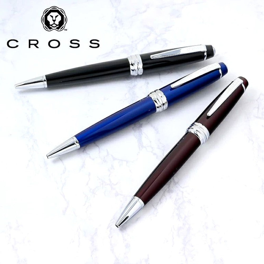 Bailey NAT0452 Cross ballpoint pen in black red and blue with genuine box