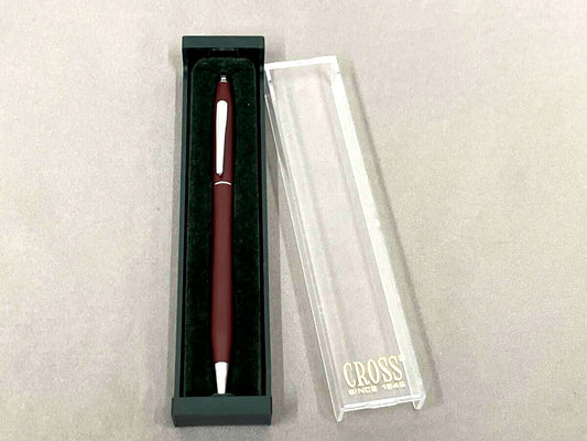 Cross Classic Century Ballpoint Pen with case showing signs of use, stains, and scratches
