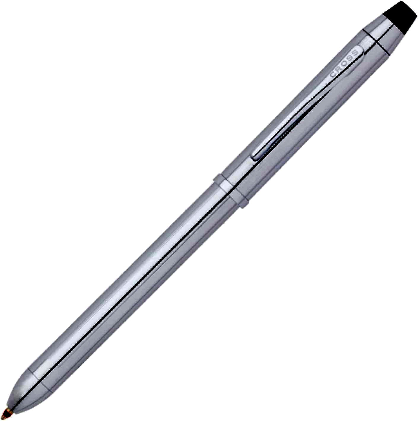 Cross Texree Re-nyu-al multi-function pen in chrome with ballpoint, pencil, and stylus parts
