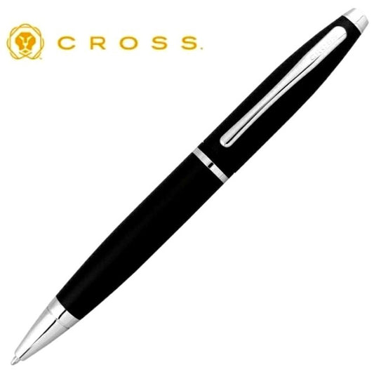 CROSS Kuro AT0112-14 matte black ballpoint pen with brass and chrome twist mechanism