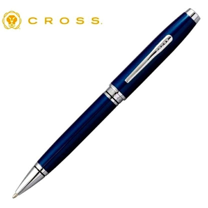 Snubbull Law Kuro Blue Lacquer Ballpoint Pen with brass base and chrome plate in blue lacquer finish