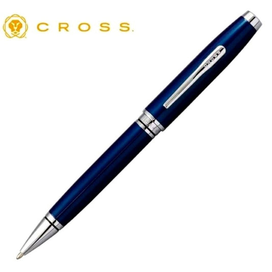 Snubbull Law Kuro Blue Lacquer Ballpoint Pen with brass base and chrome plate in blue lacquer finish
