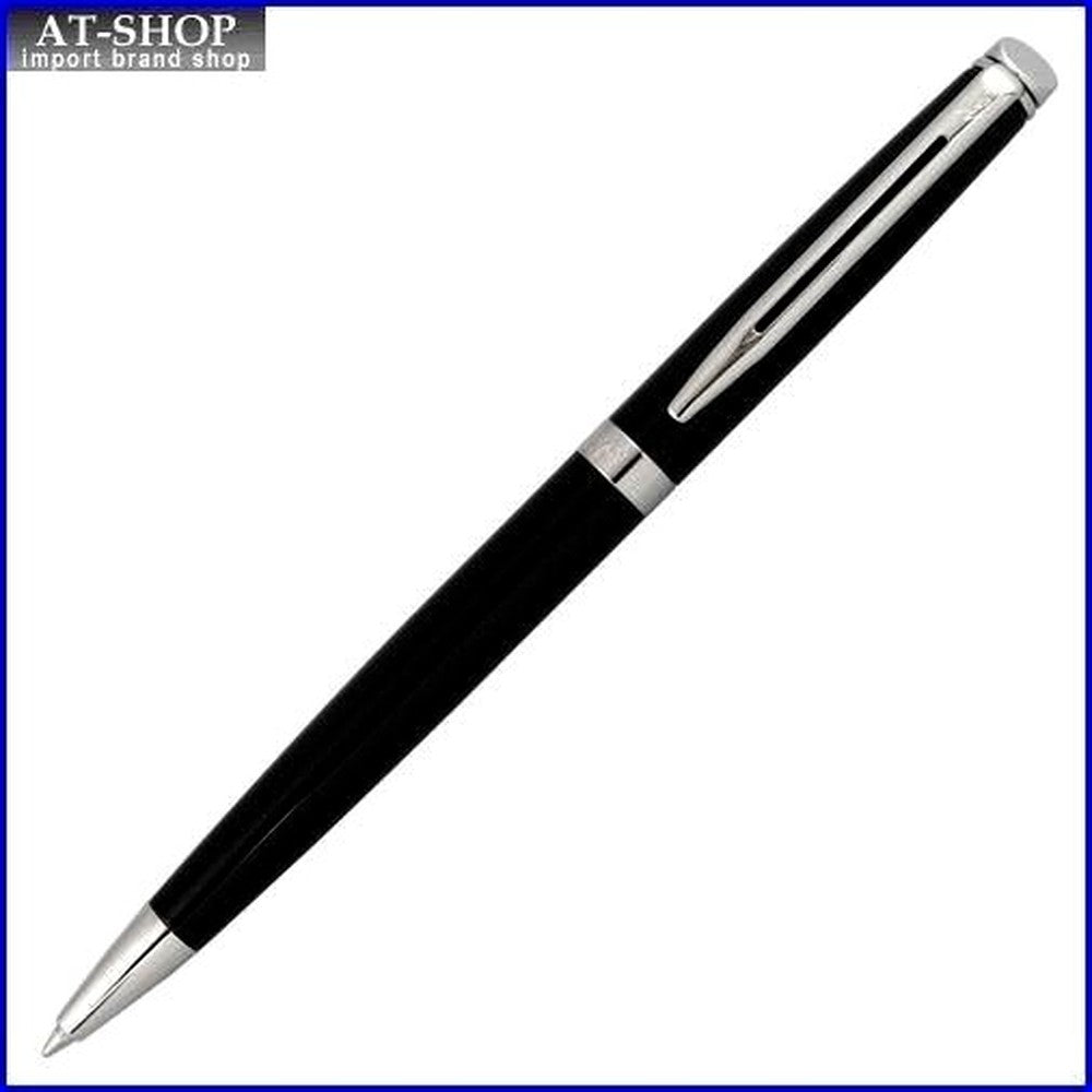 WATERMAN Metropolitan Essential Black CT ballpoint pen with deep black lacquer and nickel palladium trim