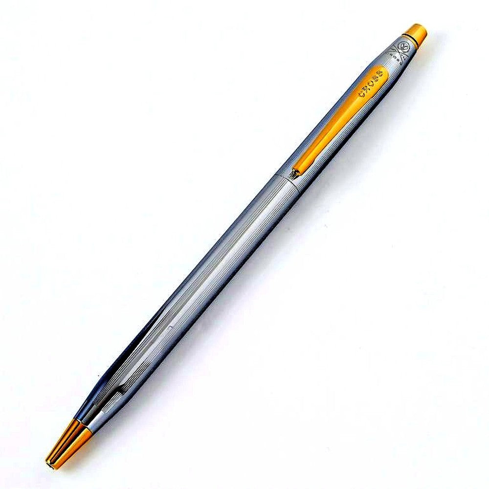 Genuine Japanese Classic Century Medalist N3302 ballpoint pen in silver and gold with rotating mechanism