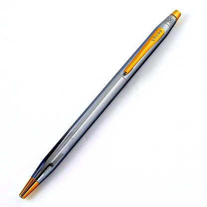 Genuine Japanese Classic Century Medalist N3302 ballpoint pen in silver and gold with rotating mechanism