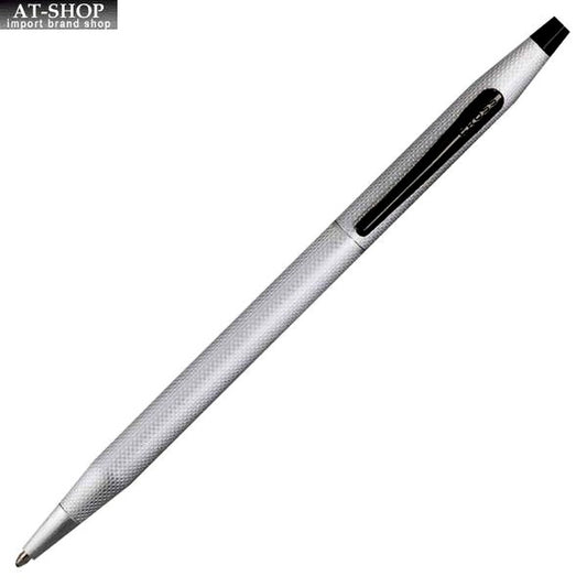 Cross Classic Century ballpoint pen NAT0082-124 with brushed chrome body and black polished clip