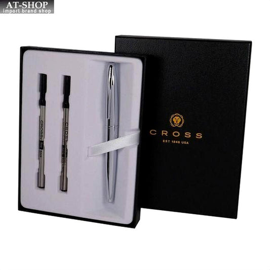 Cross ATX SelecTip roller ball pen in pure chrome with original box and refill set