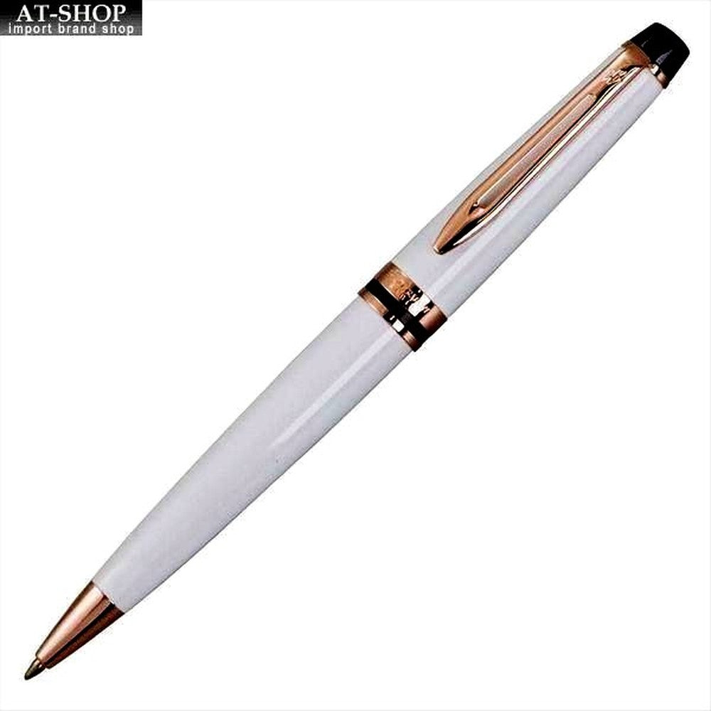 Waterman Expert Essential Precious White PG T 2168111 ballpoint pen with sleek white finish and gold accents