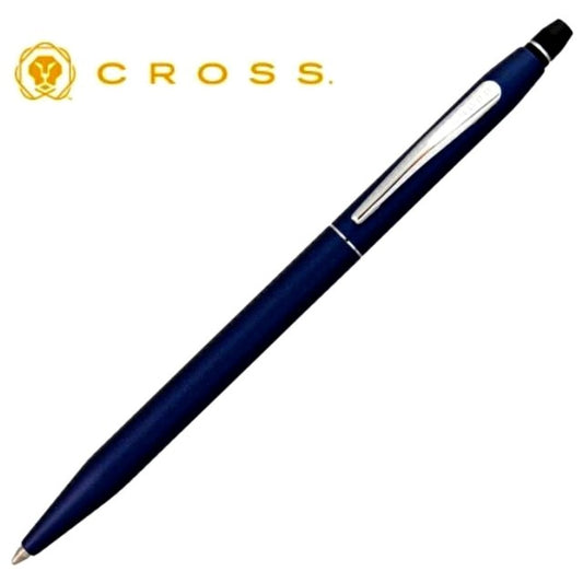 CROSS Click AT0622-121 Midnight Blue Ballpoint Pen with brass body and stainless steel clip in included box