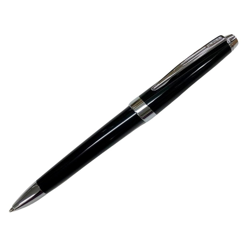 Cross Aventura ballpoint pen AT0152-1 twist style in black resin and brass with box and pamphlet