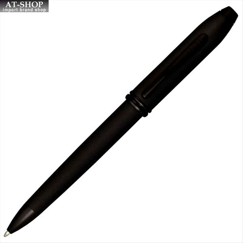 Cross Townsend NAT0042-62 ballpoint pen in midnight black with silver accents and cap