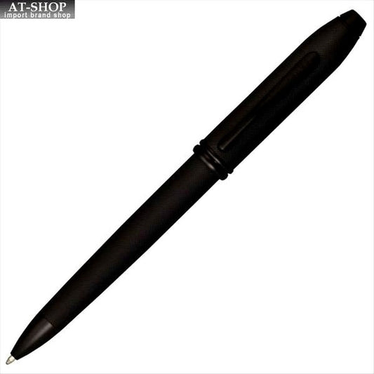 Cross Townsend NAT0042-62 ballpoint pen in midnight black with silver accents and cap